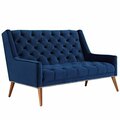 Modway Furniture 36.5 H x 55.5W x 36.5 L in. Peruse Velvet Loveseat, Navy EEI-2462-NAV